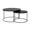 Ronde Salontafels Zwart Staal