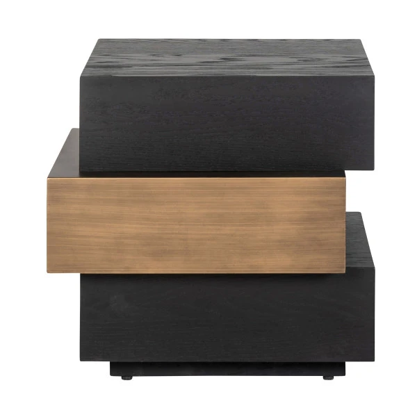 Bijzettafel Hout En Goud 4 Bijzettafel Hout En Goud - Afbeelding 4