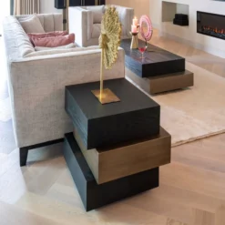 Bijzettafel Hout En Goud 11 Bijzettafel Hout En Goud -VTwonen Verkoopwinkel richmond interiors cambon bijzettafel hout en goud 06