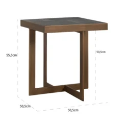 Bijzettafel Messing 7 Bijzettafel Messing -VTwonen Verkoopwinkel richmond interiors cambon bijzettafel messing 04