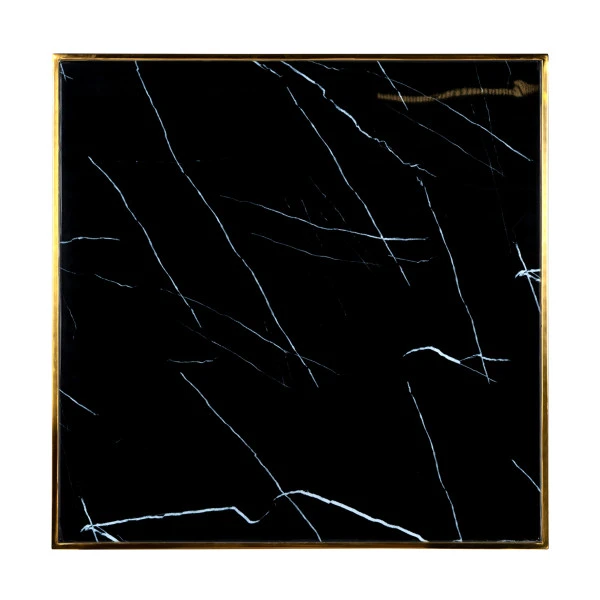Vierkante Bistrotafel Goud Marmer - Afbeelding 3