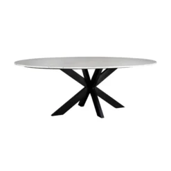 Ovale Eettafel Wit Marmer