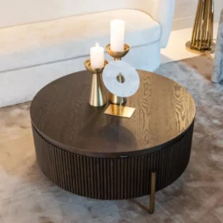 Ronde Salontafel Hout -VTwonen Verkoopwinkel richmond interiors luxor ronde salontafel hout 06