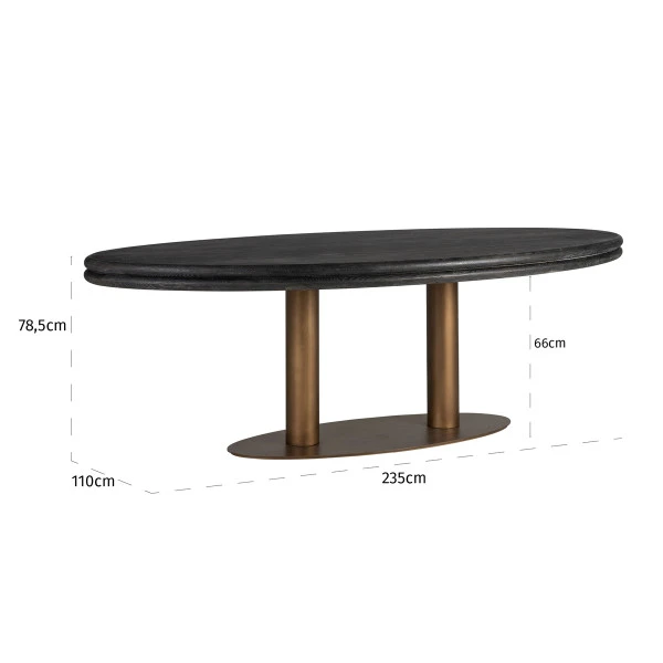 Eettafel Messing Poot 4 Eettafel Messing Poot - Afbeelding 4