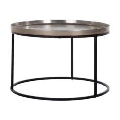 Ronde Salontafel Aluminium Schaal