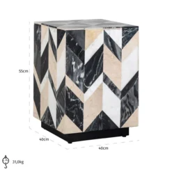 Bijzettafel Marmer 8 Bijzettafel Marmer -VTwonen Verkoopwinkel richmond interiors rostelli bijzettafel marmer 04