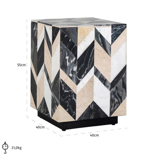 Bijzettafel Marmer 4 Bijzettafel Marmer - Afbeelding 4
