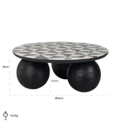 Ronde Salontafel Marmer -VTwonen Verkoopwinkel richmond interiors rostelli ronde salontafel marmer 04