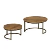 Ronde Bijzettafels Set Mangohout