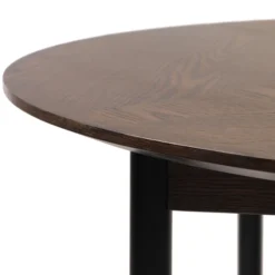 Ronde Eettafel Donkerbruin -VTwonen Verkoopwinkel ronde eettafel donkerbruin bodio curb 02