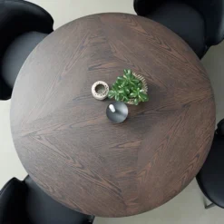 Ronde Eettafel Donkerbruin -VTwonen Verkoopwinkel ronde eettafel donkerbruin bodio curb 03