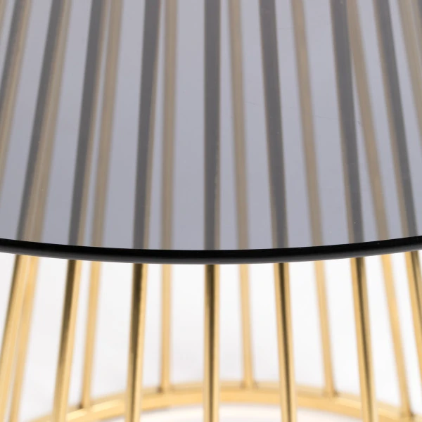 Ronde Eettafel Glas Met Goud 4 Ronde Eettafel Glas Met Goud - Afbeelding 4