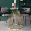 Ronde Eettafel Glas Met Goud
