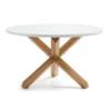 Ronde Eettafel Wit Met Eiken