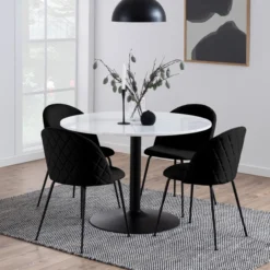 Ronde Eettafel Van Wit Marmer -VTwonen Verkoopwinkel ronde eettafel van wit marmer cadiz bodio 010