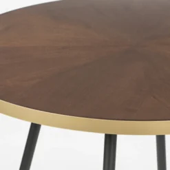 Ronde Eettafel Walnoot En Messing 7 Ronde Eettafel Walnoot En Messing -VTwonen Verkoopwinkel ronde eettafel walnoot en messing lumz home denise 03