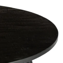 Ronde Eettafel Zwart Teak Hout -VTwonen Verkoopwinkel ronde eettafel zwart teak hout mo lumz home 03