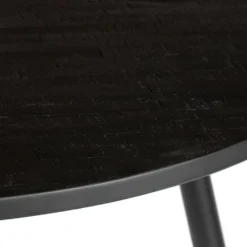 Ronde Eettafel Zwart Teak Hout -VTwonen Verkoopwinkel ronde eettafel zwart teak hout mo lumz home 04