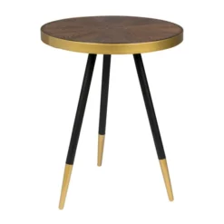 Ronde Essenhouten Bijzettafel