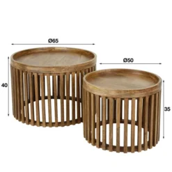 Ronde Salontafel Set Mangohout -VTwonen Verkoopwinkel ronde salontafel set mangohout tweak giani 07