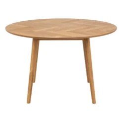 Ronde Tafel Met Een Vissengraatpatroon