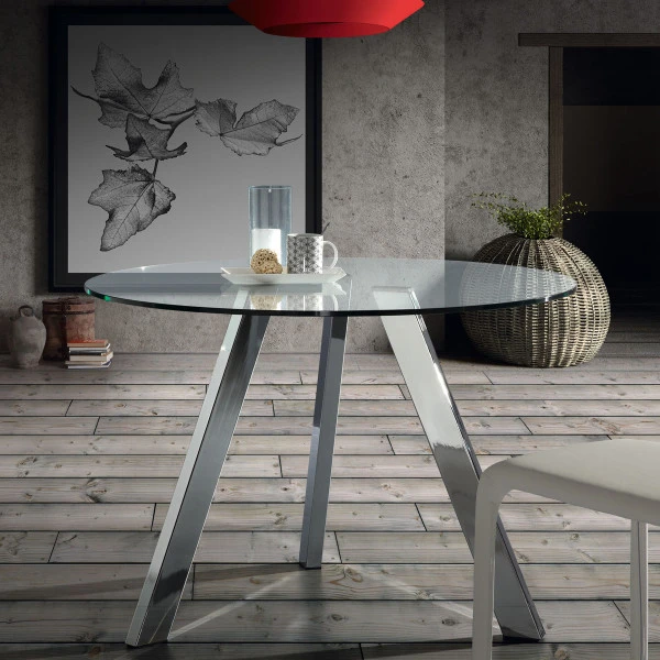 Ronde Glazen Eettafel 1 Ronde Glazen Eettafel