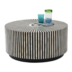 Ronde Design Salontafel Zwart-wit