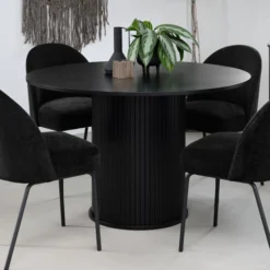 Ronde Tafel Zwart -VTwonen Verkoopwinkel ronde tafel zwart bodio sway 01