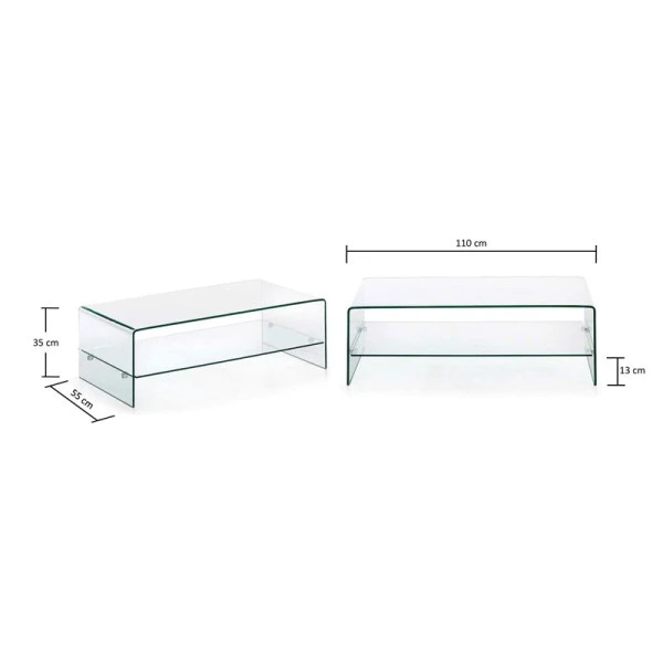 Salontafel Glas Rechthoekig 5 Salontafel Glas Rechthoekig - Afbeelding 5