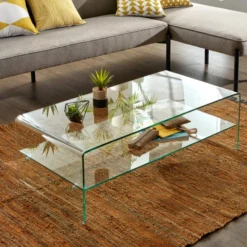 Salontafel Glas Rechthoekig