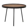Salontafel Rond Teak Met Zwarte Rand