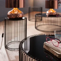 Ronde Salontafelset Staaldraad -VTwonen Verkoopwinkel salontafelset kare design wire black 04 1