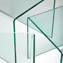 Set Van Drie Glazen Bijzettafels -VTwonen Verkoopwinkel set van drie glazen bijzettafels kare design clear club 03