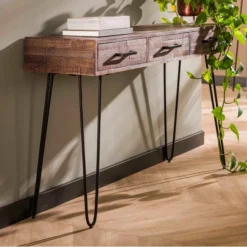 Sidetable Ingelegd Hout Greywash