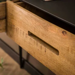 Sidetable Met 2 Mangohouten Lades -VTwonen Verkoopwinkel sidetable met 2 mangohouten lades carve giani 03