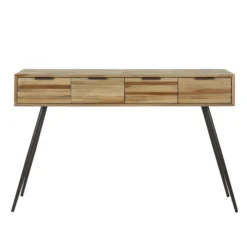 Speelse Sidetable Teakhout -VTwonen Verkoopwinkel speelse sidetable teakhout teca strip giani 04