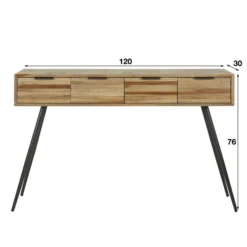 Speelse Sidetable Teakhout -VTwonen Verkoopwinkel speelse sidetable teakhout teca strip giani 05