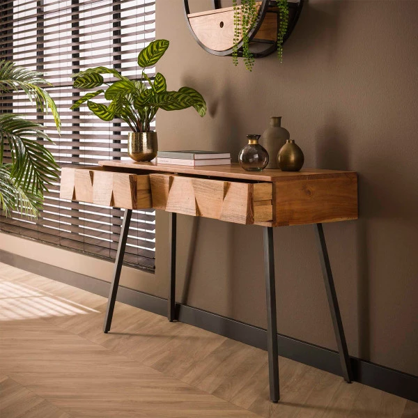 Stoer Acaciahouten Kaptafel 2 Stoer Acaciahouten Kaptafel - Afbeelding 2