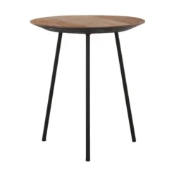 Teak Bijzettafel Schuine Rand