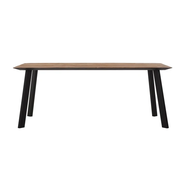 Teak Eettafel Met Verjongde Rand 1 Teak Eettafel Met Verjongde Rand