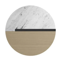 Tafeltje Eiken En Wit Marmer -VTwonen Verkoopwinkel temahome sonata tafeltje eiken en wit marmer 08