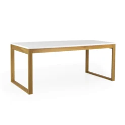 Scandinavische Eettafel Wit Met Eiken -VTwonen Verkoopwinkel tenzo birka moderne eettafel wit met eiken 03