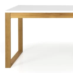 Scandinavische Eettafel Wit Met Eiken -VTwonen Verkoopwinkel tenzo birka moderne eettafel wit met eiken 05