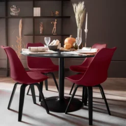 Ronde Eettafel Trompetvoet -VTwonen Verkoopwinkel tenzo taco ronde eettafel trompetvoet 03