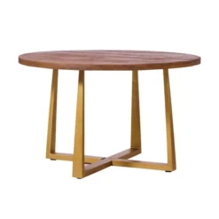 Ronde Eettafel Met Goud 130 Cm