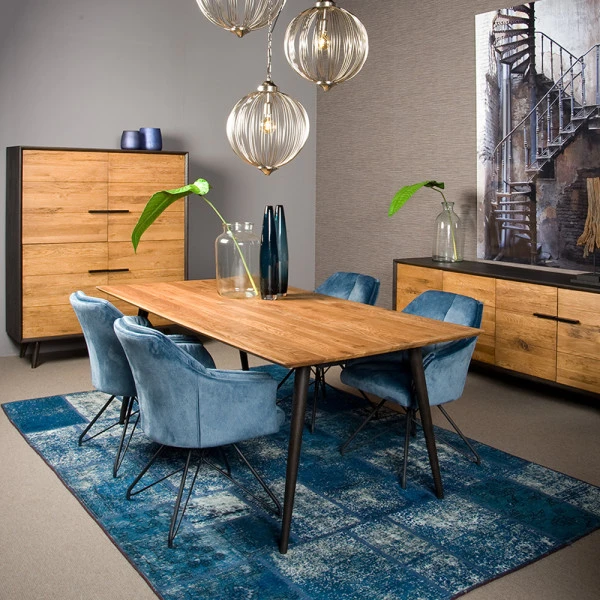 Eikenhouten Eettafel Retro 2 Eikenhouten Eettafel Retro - Afbeelding 2