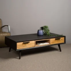 Retro Salontafel Donker Eiken