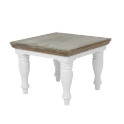 Landelijk Tafeltje Vierkant Grijs 5 Landelijk Tafeltje Vierkant Grijs -VTwonen Verkoopwinkel tower living fleur old grey bijzettafel 01