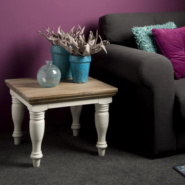 Landelijk Tafeltje Vierkant Grijs 1 Landelijk Tafeltje Vierkant Grijs