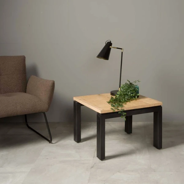 Vierkante Salontafel Eiken 2 Vierkante Salontafel Eiken - Afbeelding 2